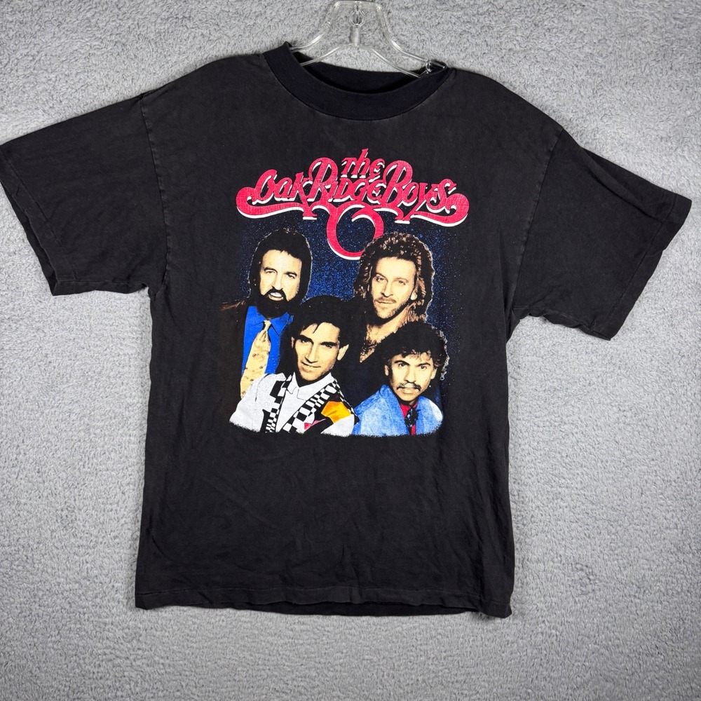 Vintage 90s The Oak Ridge Boys Band Tour T-Shirt Black Sherry's Best Large USA